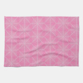 ピンクと白のハロウィーンスパイダーウェブ キッチンタオル (横)