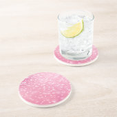 ピンクと白のハートの誕生日 コースター (側面)