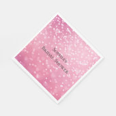 ピンクと白のハートの誕生日 スタンダードランチョンナプキン (角)