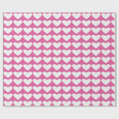 ピンクと白のハートバレンタインラッピング紙 ラッピングペーパー (フラット)