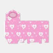 ピンクと白のハートパターンの優先ボックス フェイバーボックス (折り畳みなし)