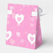 ピンクと白のハートパターンの優先ボックス フェイバーボックス (裏面サイド)