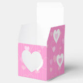 ピンクと白のハートパターンハート優先ボックス フェイバーボックス (オープン)