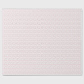 ピンクと白のハート雪の結晶クリスマス ラッピングペーパー (フラット)