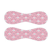 ピンクと白のハート アーガイル 野球ボール (パネル)