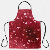 ピンクと白のハート エプロン (正面)