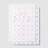 ピンクと白のバチェロレッテ週末パーティー ベラム紙招待状 (オフセット (招待状))