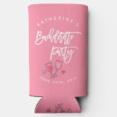 ピンクと白のバチェロレッテ スリム缶クーラー (裏面)