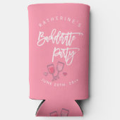 ピンクと白のバチェロレッテ スリム缶クーラー (正面)