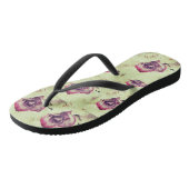 ピンクと白のバラの写真 ビーチサンダル (アングル)