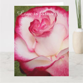 ピンクと白のバラパーソナライズされたの結婚の提案 カード (正面)