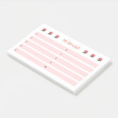 ピンクと白のバラ ToDoリスト ポストイット (アングル)