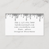 ピンクと白のバルーンモダン名刺 名刺 (裏面)