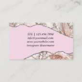 ピンクと白のバルーンモダン名刺 名刺 (裏面)