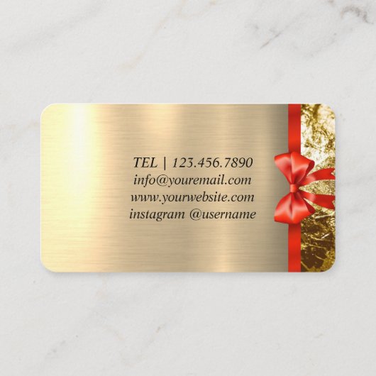 ピンクと白のバルーンモダン名刺 名刺 (裏面)