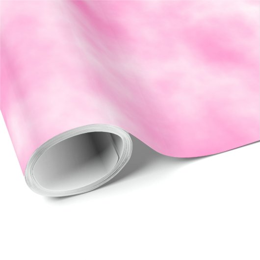 ピンクと白のパステルのネクタイ – 染料のマルブレッド雲 ラッピングペーパー (ロールコーナー)