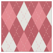 ピンクと白のパタアーガイル柄のーン ファブリック (クローズアップ)