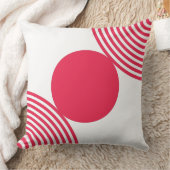 ピンクと白のビーズ模様 - クッションカバー クッション (ブランケット)