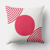 ピンクと白のビーズ模様 - クッションカバー クッション (裏面)