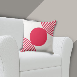 ピンクと白のビーズ模様 - クッションカバー クッション