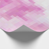 ピンクと白のピクセルのラッピング紙 ラッピングペーパー (角)