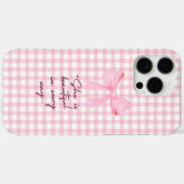 ピンクと白のピンクのリボンのiPhone / iPadケース Case-Mate iPhoneケース (裏面 (横))