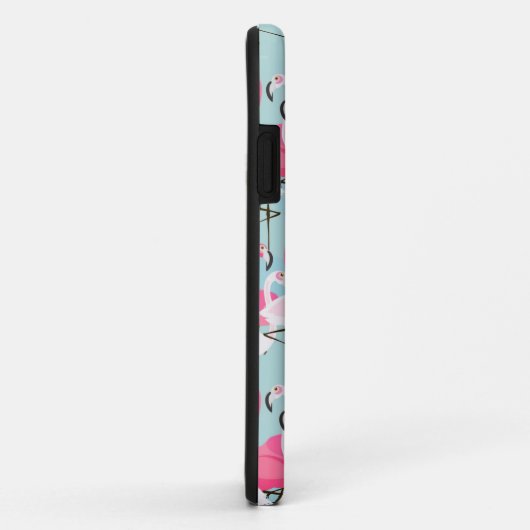 ピンクと白のフラミンゴの群れ Case-Mate iPhoneケース (裏面/右)