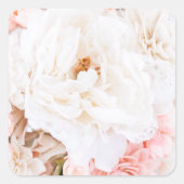 ピンクと白のフローラシール スクエアシール (正面)