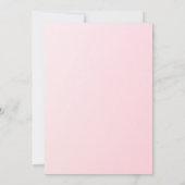 ピンクと白のフローラ誕生日パーティー 招待状 (裏面)