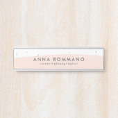 ピンクと白のブラシストローク サインプレート (正面)