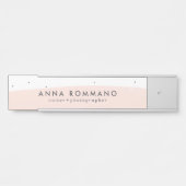 ピンクと白のブラシストローク サインプレート (正面)