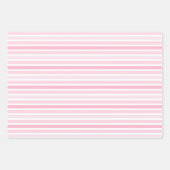 ピンクと白のベビーガールの服 ラッピングペーパーシート (正面3)