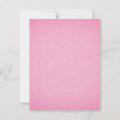 ピンクと白のベビーブロックガールシャワー招待状 招待状 (裏面)