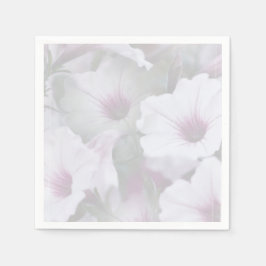 ピンクと白のペチュニア スタンダードカクテルナプキン