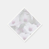 ピンクと白のペチュニア スタンダードカクテルナプキン (角)