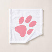 ピンクと白のポープリントと水玉模様 バスタオルセット (ウォッシュタオル)