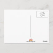 ピンクと白のマシュマロキャラクター葉書 ポストカード (裏面)