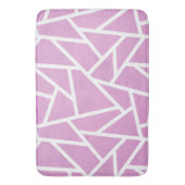 ピンクと白のモザイク模様 バスマット (正面縦)