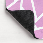 ピンクと白のモザイク模様 マウスパッド (コーナー)