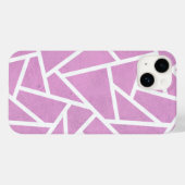 ピンクと白のモザイク模様 Case-Mate iPhoneケース (裏面 (横))