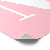 ピンクと白のモノグラはっきりしたムスタイリッシュ ポスター (角)