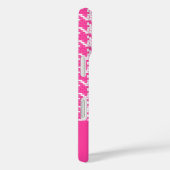 ピンクと白のモノグラムのパタ千鳥格子のーン Case-Mate iPhoneケース (裏面 / 右)