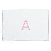 ピンクと白のモノグラムモダン枕ケース 枕カバー (正面右)