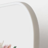 ピンクと白のユニコーン |モノグラムモダンフローラ ピックルボールラケット (左詳細)