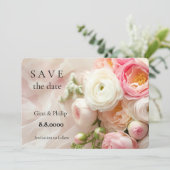 ピンクと白のラヌンキュラスの花束が閉まる (スタンド正面)