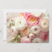 ピンクと白のラヌンキュラスの花束が閉まる (裏面)