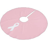 ピンクと白のリボンの形状 ブラッシュドポリエステルツリースカート (アングル)