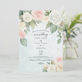 ピンクと白のローズデュスキー開花 招待状 (スタンド正面)