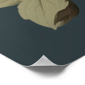 ピンクと白のヴィンテージ ポスター (角)