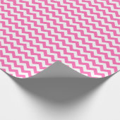 ピンクと白の中間シェブロンのラッピング紙 ラッピングペーパー (角)